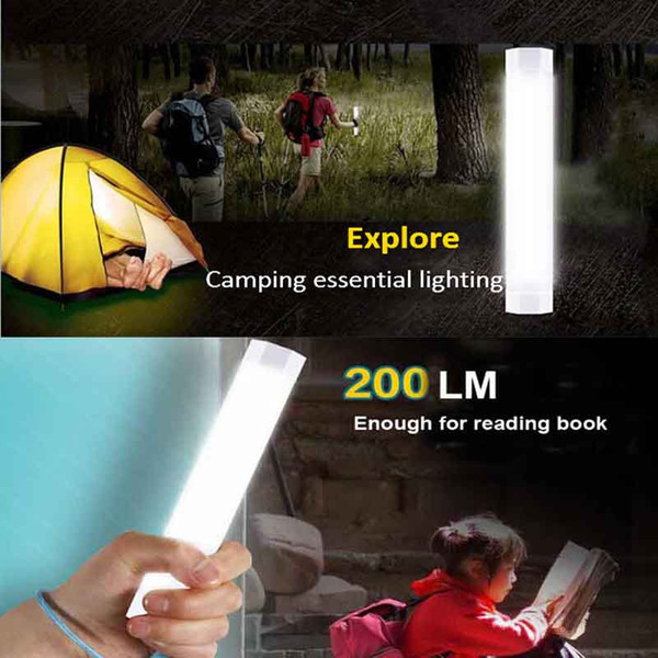 Magnet 4 Levels Dimmable Brightness Mini USB LED Camping Lights Portable Rechargeable Fishing Lamp