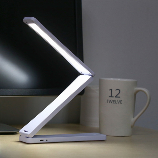 Mini 450MAh Capacity Folding Led Reading Desk Table Lamp Rechargeable Adjustable Portable Bright 17 LEDs Book Light