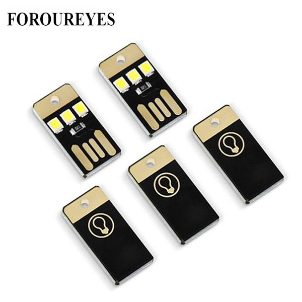 Book Light Mini Pocket Card USB Power SMD LED Keychain Night Light 0.2W Light For Power Bank Computer Laptop