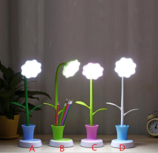 Fashon Sunflowers penholder lamp mini usb charging folding work reading lamps children's bedside lamp small night lamp birthday