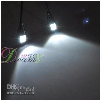 Battery led two lights / 2 LED book light Clip lights #DQ0199