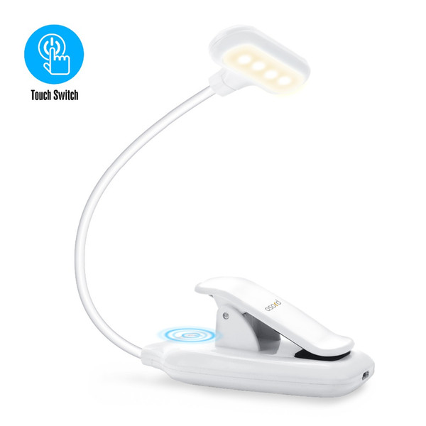 wholesale LED Book Light Mini Clip-On Flexible Bright LED Lamp Light Book Reading Lamp For Travel Bedroom Book Reader Christmas Gifts