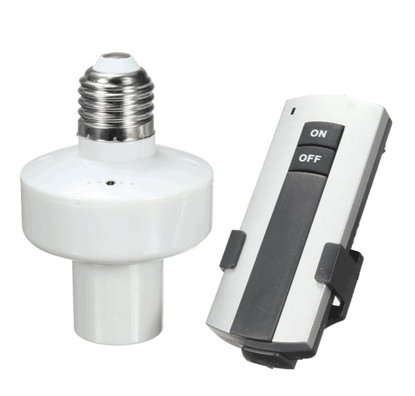 Wholesale Durable E27 Screw Wireless Remote Control Light Lamp Bulb Holder Cap Socket Switch New On Off
