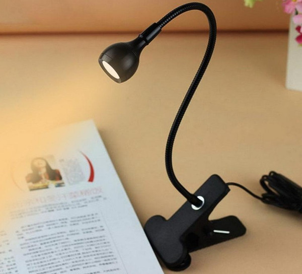 W USB Rechargeble LED Light Clip on Flexible Reading Bed Lamp Table Desk Lamp Book Desktop Bed Lamp Lighting Bedside Lighting LLFA