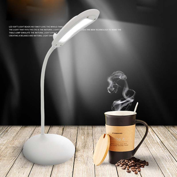 Led dolphin table lamp creative eye learning USB charging reading desk bedroom night light gift 3d light