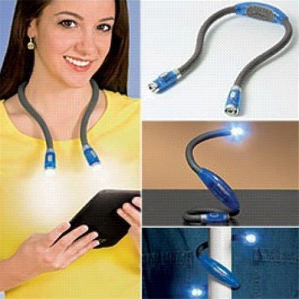 New Style LED Multi-function Soft Hug Hands-Free Flexible Neck Light Reading Flashlight Lamp Book Light 4 Colors QB872501