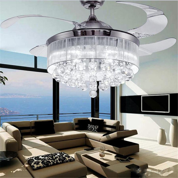 Led Ceiling Fans Light AC 110V 220V Invisible Blades Ceiling Fans Modern Fan Lamp Living Room Bedroom Chandeliers Ceiling Light Pendant Lamp