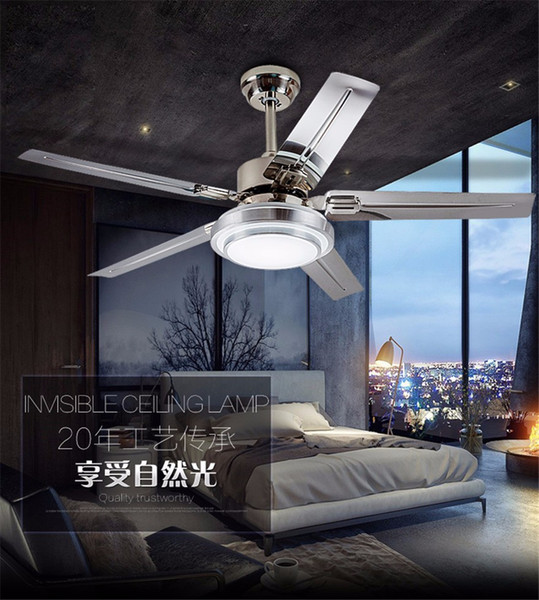 Ceiling Fan light 90-230V LED adjustable light fan light iron fashion simple ceiling lamp 42/52 Inch ceiling fan