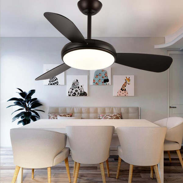 Modern simple Pendant light with fans blue white fan leaf restaurant living room bedroom ceiling mounted deco ABS fans light