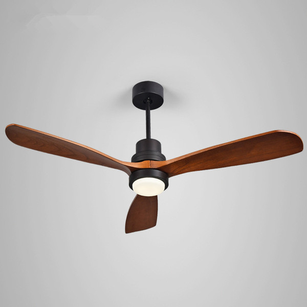 52 Inch Village Wooden Ceiling Fan With Lights Remote Control Attic Ceiling Light Fan Bedroom Home 220v Wood Blade Fan Lamp