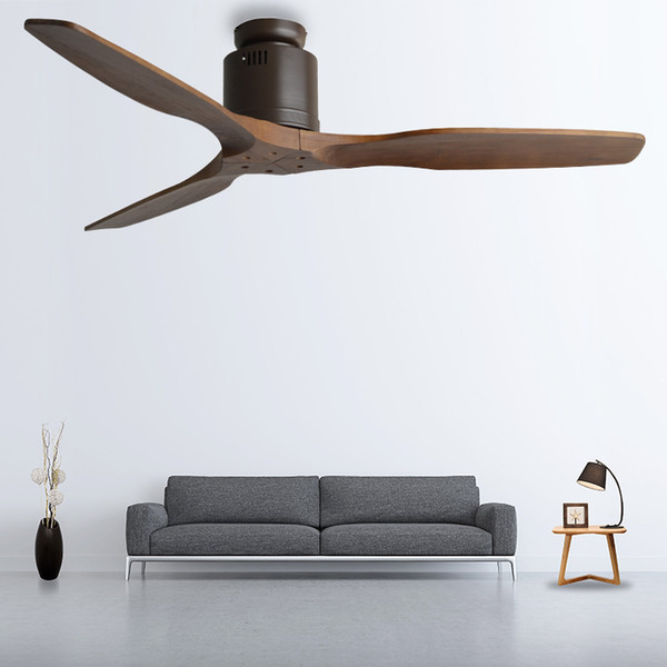 Modern Nordic 3 Wooden Blades Ceiling Fan With Remote Control Attic Without Light Fan Dining Room Lamp Ventilador de Teto