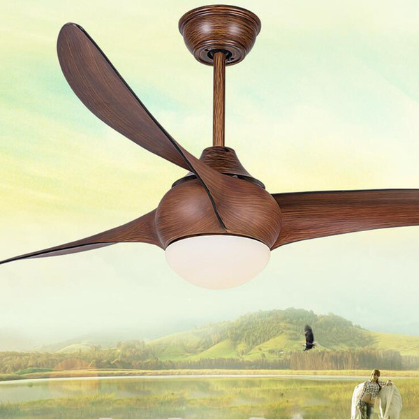 52 inch LED Remote Ceiling Fans Minimalist Dining room living room Modern Light Wave 52