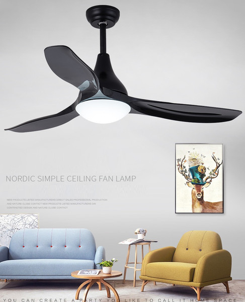 Four seasons frequency conversion fan pendant lamp 48 inch Led remote control ceiling fans living room bedroom fan chandelier