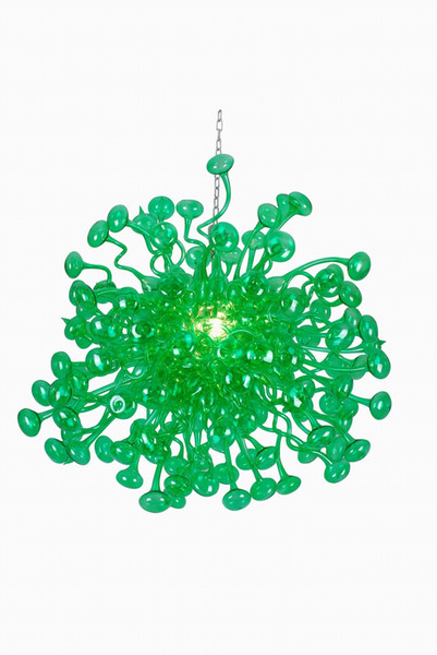 100% Blown Glass Chandelier Modern Green Colored Free Shipping Fashion Crystal Ceiling Led Modern Living Dining