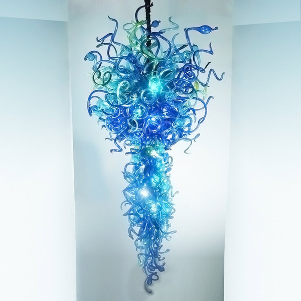 Free Shipping 100% Mouth Blown Borosilicate Stylish Artistic Restaurant Hotel Decoration Dale Chihuly Style Murano Glass Pendant