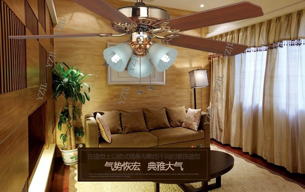 48inch continental ceiling fan ceiling lamp fashion Deluxe antique vintage dining room living room decorating ceiling fan lights