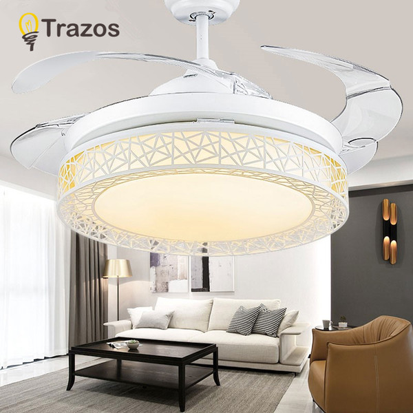 TRAZOS 36 Inch LED Ceiling Fan For Living Room Fan Lights Modern Cooling Ceiling Fans Home Lighting Lamps Fixtures