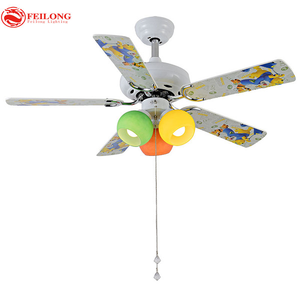 Kid Style Ceiling Fan 4210 Winne Bear Pattern Blades LED Lighting