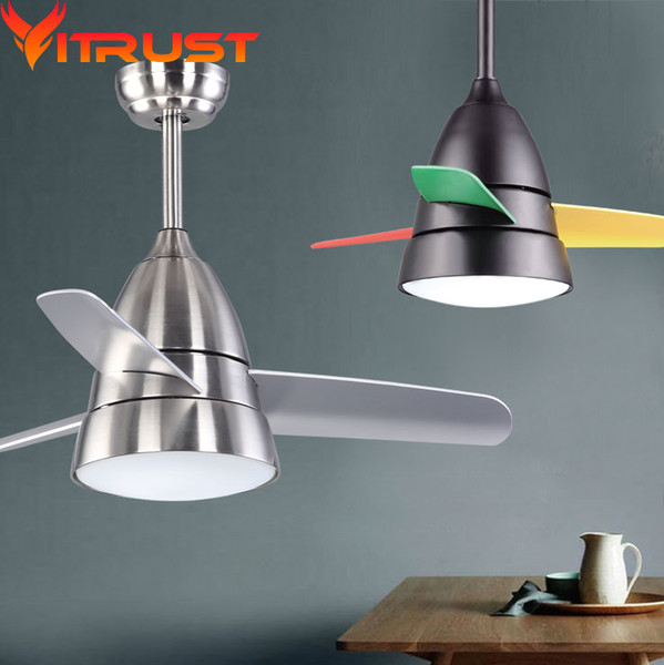 Modern quiet ceiling fans bedroom decorative ceiling fan ventilador de techo lamparas de techo colgante iron fan