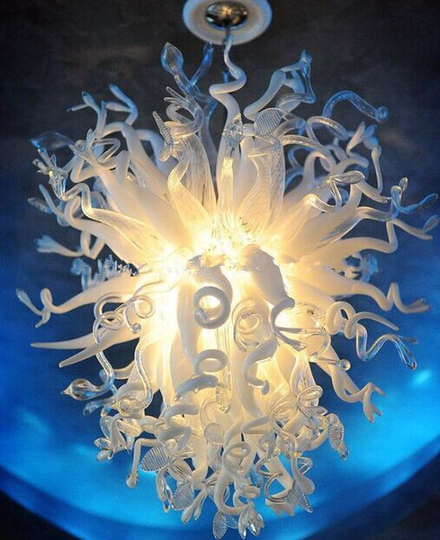 Elegant 110v-240v LED Ceiling Light Fixtures Free Shipping 100% Blown Glass Flower Shaped Customized Style for Home