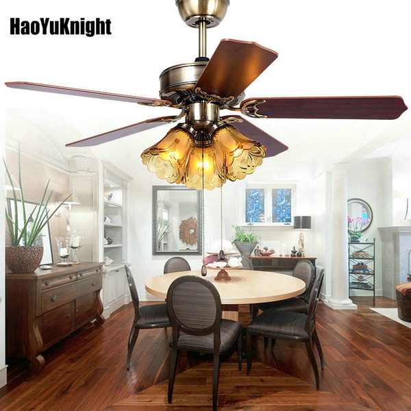 Ceiling Fans Restaurant Continental Creative Fan Leaf fan Light Living Room 42-Inch LED 220-Watt And 120-Watt Lights