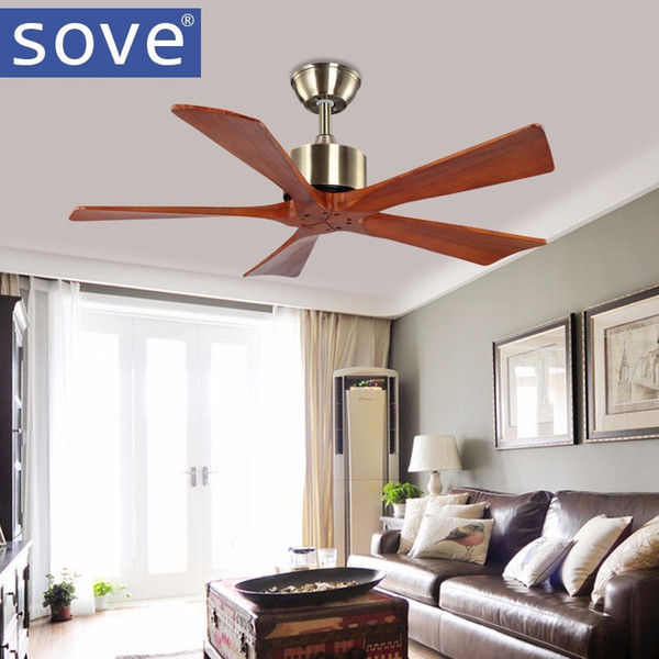 42 Inch Bronze Village Wooden Ceiling Fan With Remote Control Attic Without Light Fan Bedroom Home 220v Wood Blade Ceiling Fan