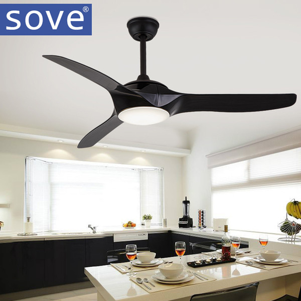 52 inch LED Brown White Black Ceiling Fans With Lights Remote Control living room bedroom home Ceiling Light Fan Lamp