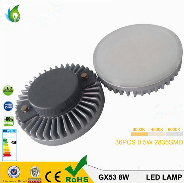 8W GX53 LED Spot Lamp Replacement 80W Gx53 Halogen Light Die casting Aluminum, GX53 LED Down lamp