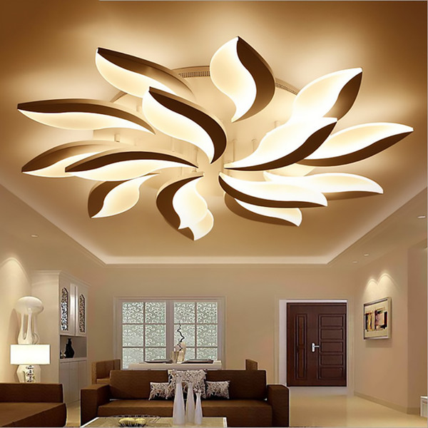 Remote led ceiling lights Modern for bedroom dimmer ceiling lamps acrylic aluminum body light fixture for 8-35square meters