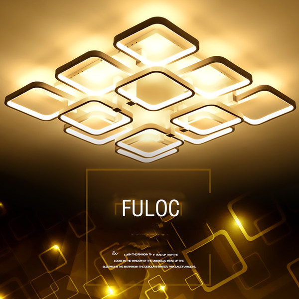 FULOC remote dimmer led modern ceiling lights for bedroom led ceiling light plafonnier led telecommande