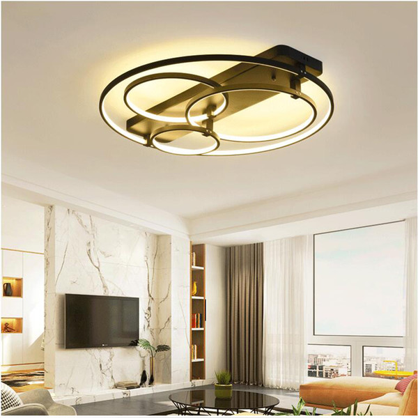 Fashion Modern Acrylic Circle Led Ceiling Light FULOC Living Room Bedroom Kitchen Indoor Led Lighting FixtureAC85-265V