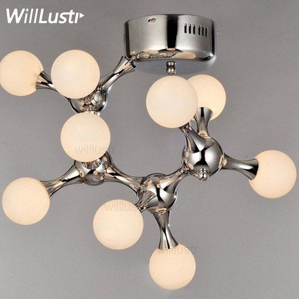 modern DNA ceiling lamp light dinning room office lighting Buro for form chandelier chrome white color 5 heads 8 heads 9 heads lighting