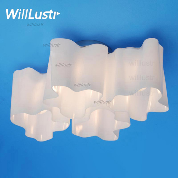 Logico ceiling lights Lounge Living ceiling lamp milk glass chandeliers twist lamp shade quadruple nested ceiling light