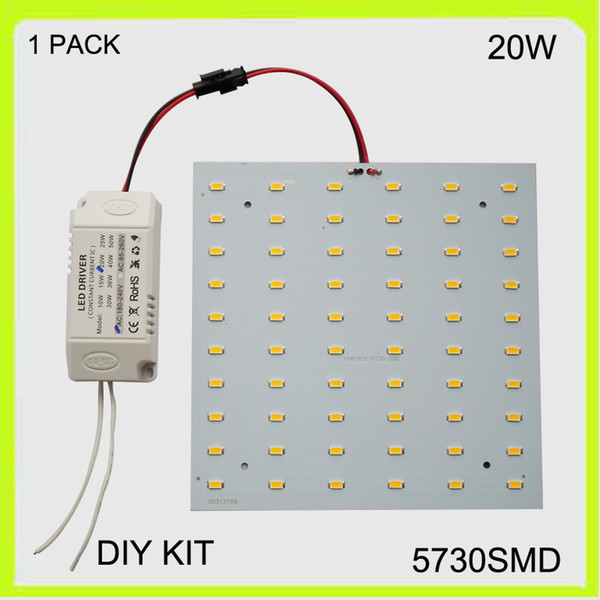 110V 120V 2 year warranty surface mounted 20W LED Panel ceiling light kit led 2d light 15*15cm 2100lm square for led advertising light