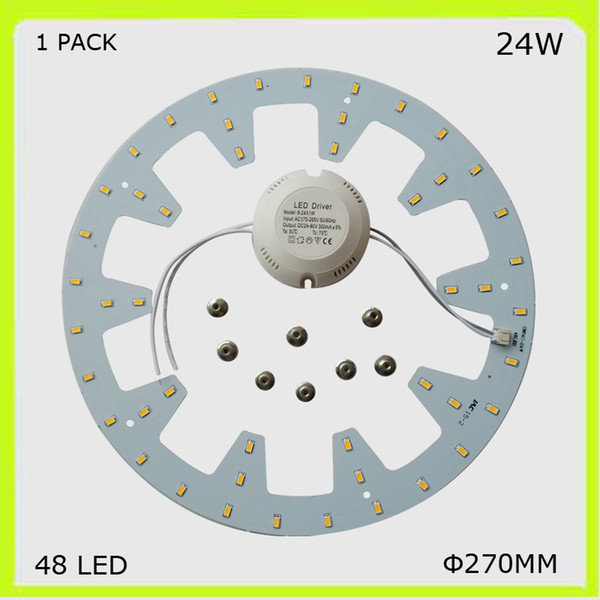 1 PACK DIY install round 24W LED ceiling light 2300LM PCB led plate DIA 272MM circular techo LED 120v 220V 230V 240V repalce 2D tube