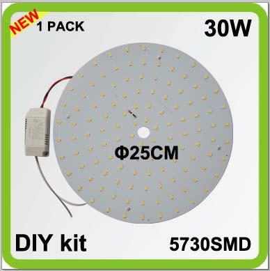 2 year warranty DIY kits 5730SMD 30W round LED down light source disk led techo PCB led plate circular tube = 80w 2D tube