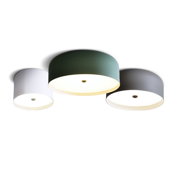 Post modern Macarons colorful bedroom ceiling lights modern simple foyer kids room ceiling mounted lamps green white gray lighting fixture