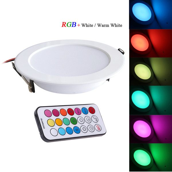 RGB RGBW Led Ceiling Lights High Power 10W Led Downlights Recessed Lamps + timer remote control + led driver