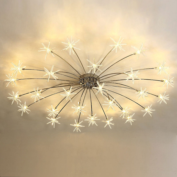 Indoor G4 Led Ceiling Light Ice Flower Glass Bedroom Kitchen Children Room Lamp Designer project Lighting Fixtures