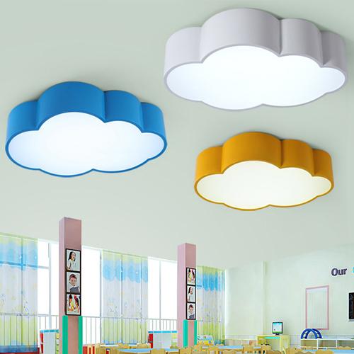 LED cloud kids room lighting children ceiling lamp baby ceiling light with yellow blue red white color for boys girls bedroom fixtures