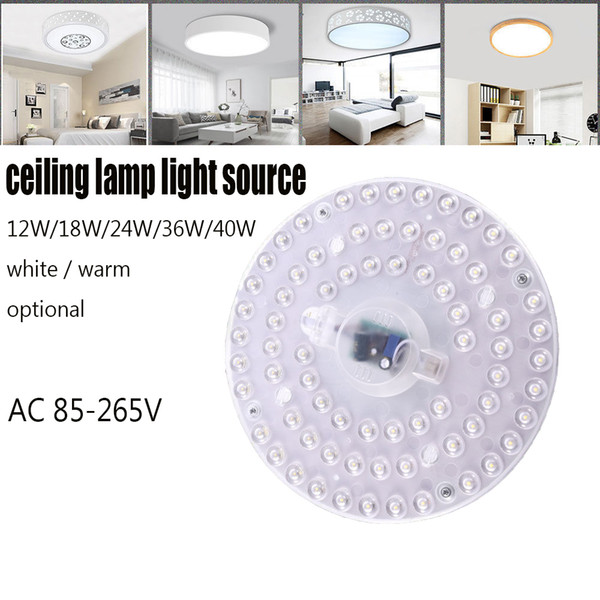 Led ceiling lamp retrofit board 12W 18W 24W 36W 40W led light module, white, warm white colour optional