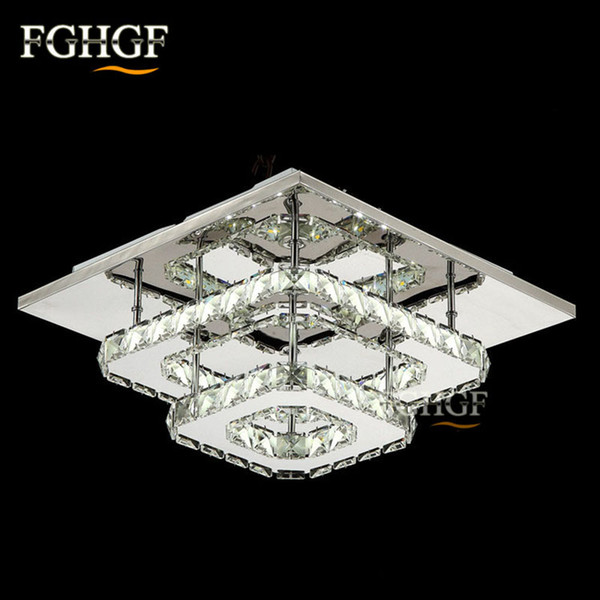 Modern Crystal LED Ceiling light Square Lustre Luminarias Para Sala LED lamps for home aisle corridor balcony kitchen fixtures