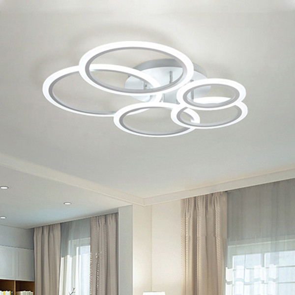 Modern led Ceiling Lights for parlor lampada led bedroom Donuts encounter strips indoor lighting ceiling lamp acrylic shade