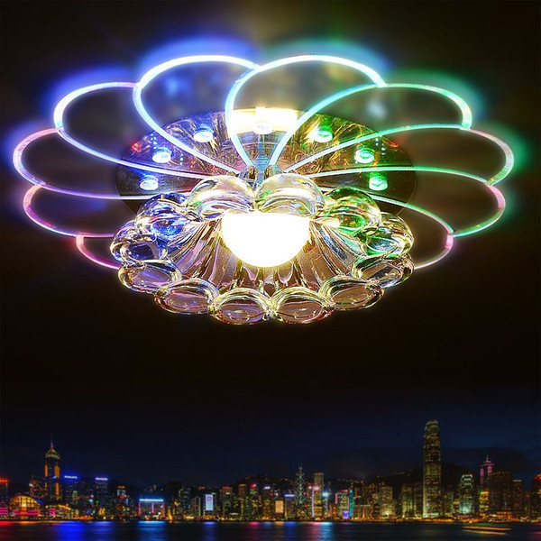 lampshade crystal ceiling light 3W/5W bedroom/foyer ceiling light round led home decoration lamps modern acrylic lamp