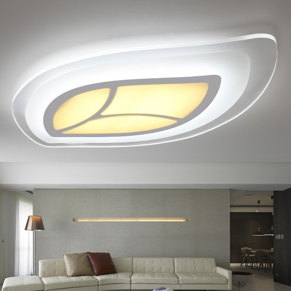 Modern Led Ceiling Lights remote control For Living Room Light Fixture leaf shape lamparas de techo abajur-RNB22