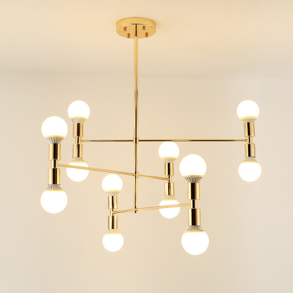 12 Head Modern chandelier creative hotel apartment Nordic minimalist living room pendant lamp E27 AC 85-265V