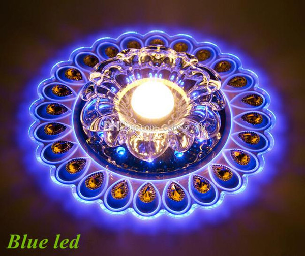 Free shipping 3W LED crystal ceiling lamp for entryway LED Crystal Ceiling lamp lighting peacock light