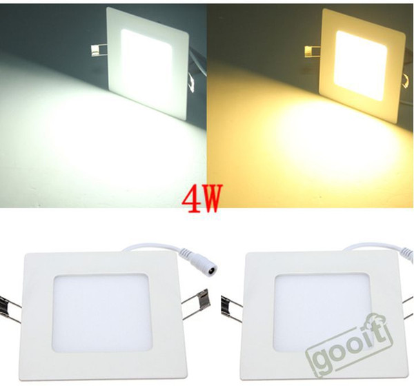 Ultrathin 4W LED Panel Light Square 20pcs SMD2835 320LM LED Ceiling Wall Light Lamp Recessed Down led bulb 85-265V, dandys