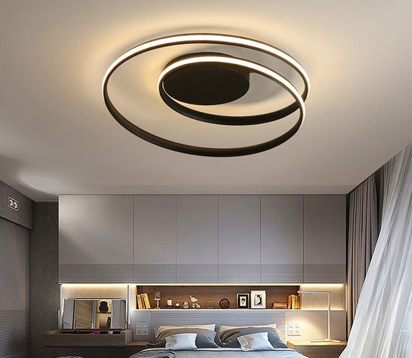 Modern Chandelier Lighting led for Living Bedroom Living room home decor light with remote control White Black Chandeliers LLFA