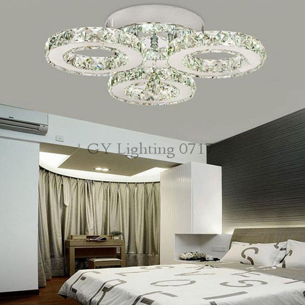 AC100-240V 24W LED crystal ceiling light 3-lights lustres home decoration luminaria led ceiling lights for living room